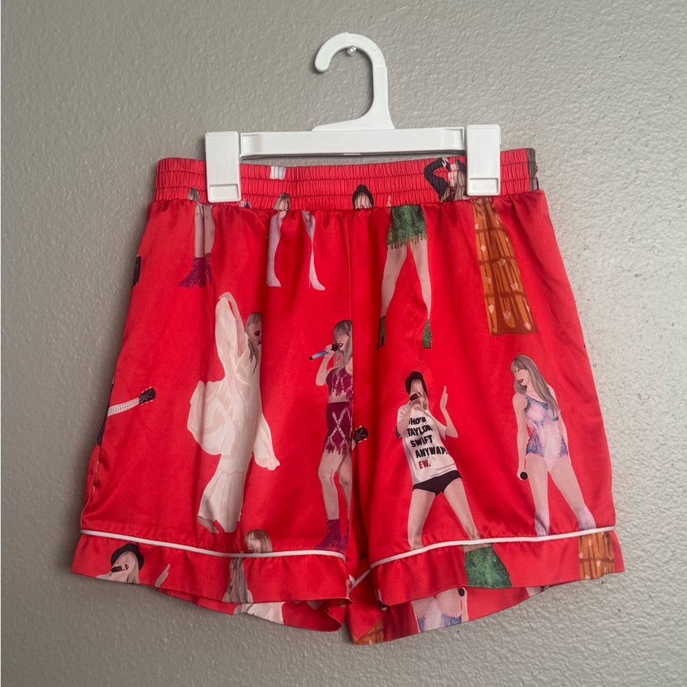 Taylor Swift Satin Pajama Bottoms with Elastic Waste - Picture 2 of 6